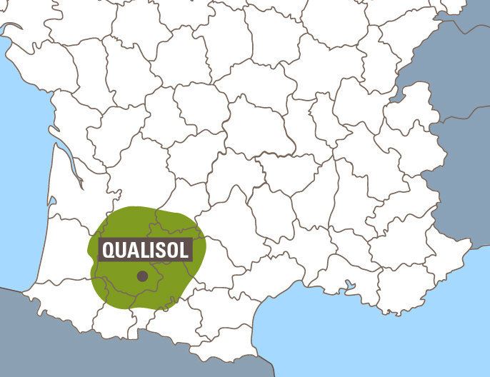 Carte coopÃ©rative Qualisol en Gascogne - Farine semi complÃ¨te T80 blÃ© Ã©peautre